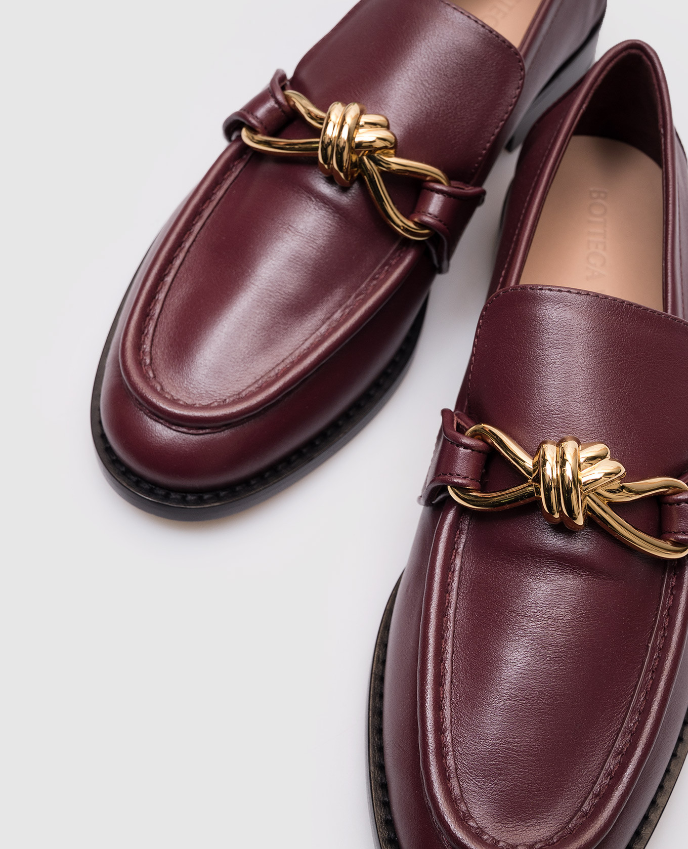 

Astaire burgundy leather loafers Bottega Veneta