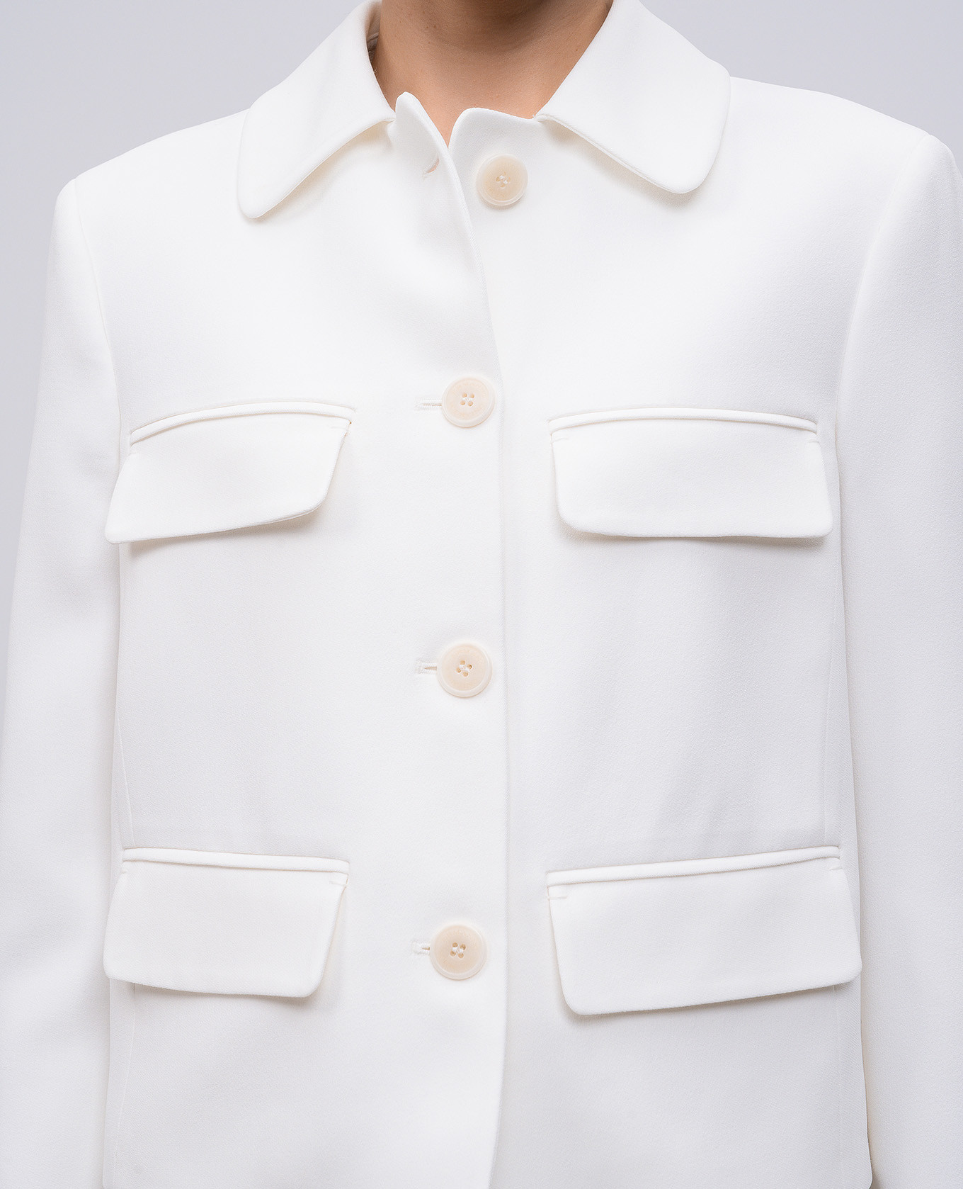 

White cropped jacket Ermanno Scervino