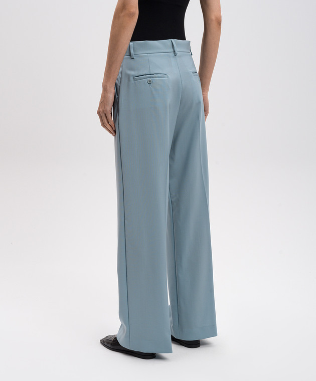 パンツ MAX MARA LIGHT BLUE WOOL VISIVO PANT Max Mara Weekend - Blue wool pants VISIVO - shop with