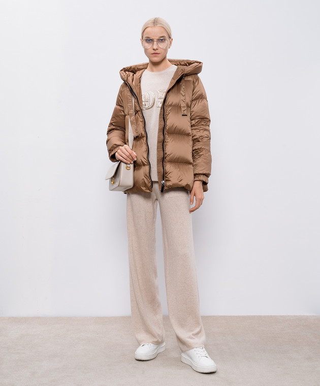 【関税込み】Max Mara ブラウン Seia ダウンジャケット Max Mara - Brown SEIA down jacket with logo SEIA - shop with
