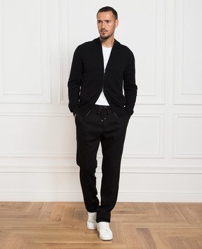 Cashmere&Whiskey Black cashmere cardigan MU8671312341R3XL