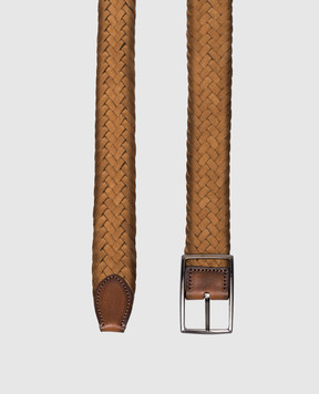 MooRER RICHARD beige suede braided belt RICHARDPC2