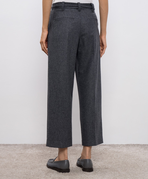パンツ BRUNELLO CUCINELLI 'Straight Crop' pants (M038PP9052 C006) Straight Crop trousers for Woman in Lignite Grey | Brunello