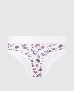 RiminiVeste Emy Bimba Baby White Unicorn Print Briefs B2823
