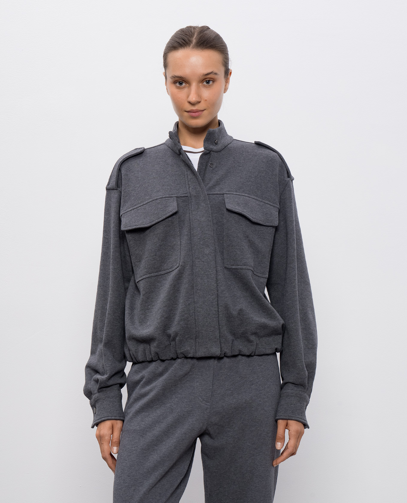 

Grey melange jacket Brunello Cucinelli