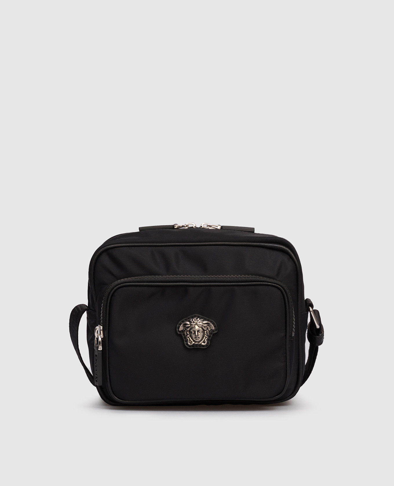 

Black bag with emblem Versace