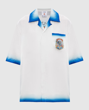 Casablanca Way Skate white silk blouse UWS25SH00303