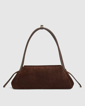 Santoni Brown suede tote bag with logo DFBBA2794BAHIOM