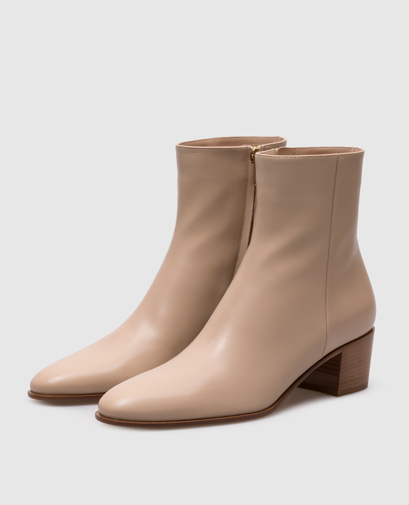 

Beige leather Spencer boots Gianvito Rossi