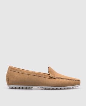 Enrico Mandelli Beige suede loafers DMONZA DMONZA5916