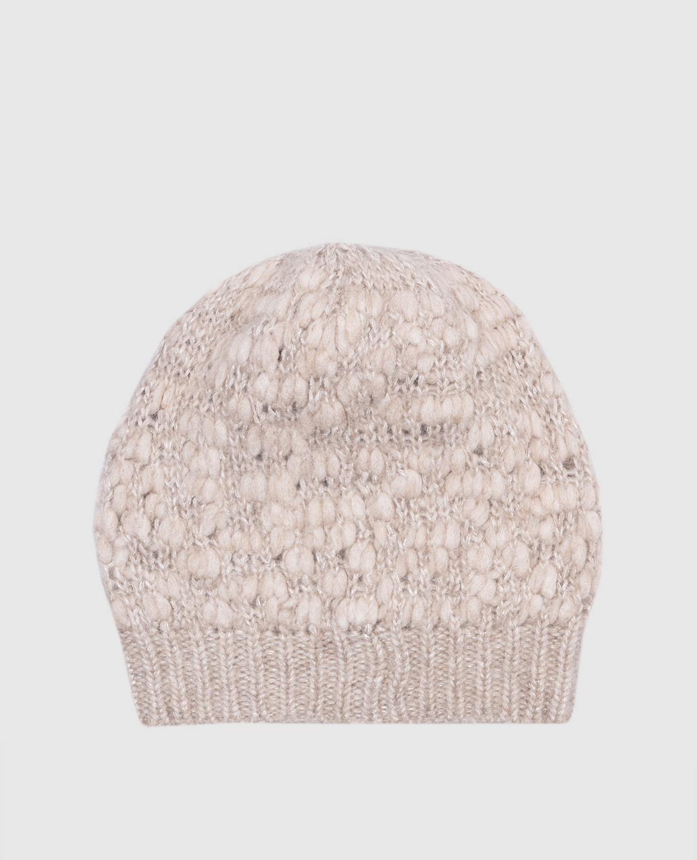 

Beige hat with wool with lurex Peserico