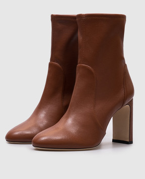 Stuart Weitzman Babette brown leather boots SL544