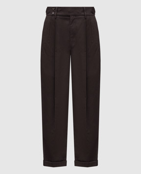 Dolce&Gabbana Brown trousers with lapels GP11LTFU6X8