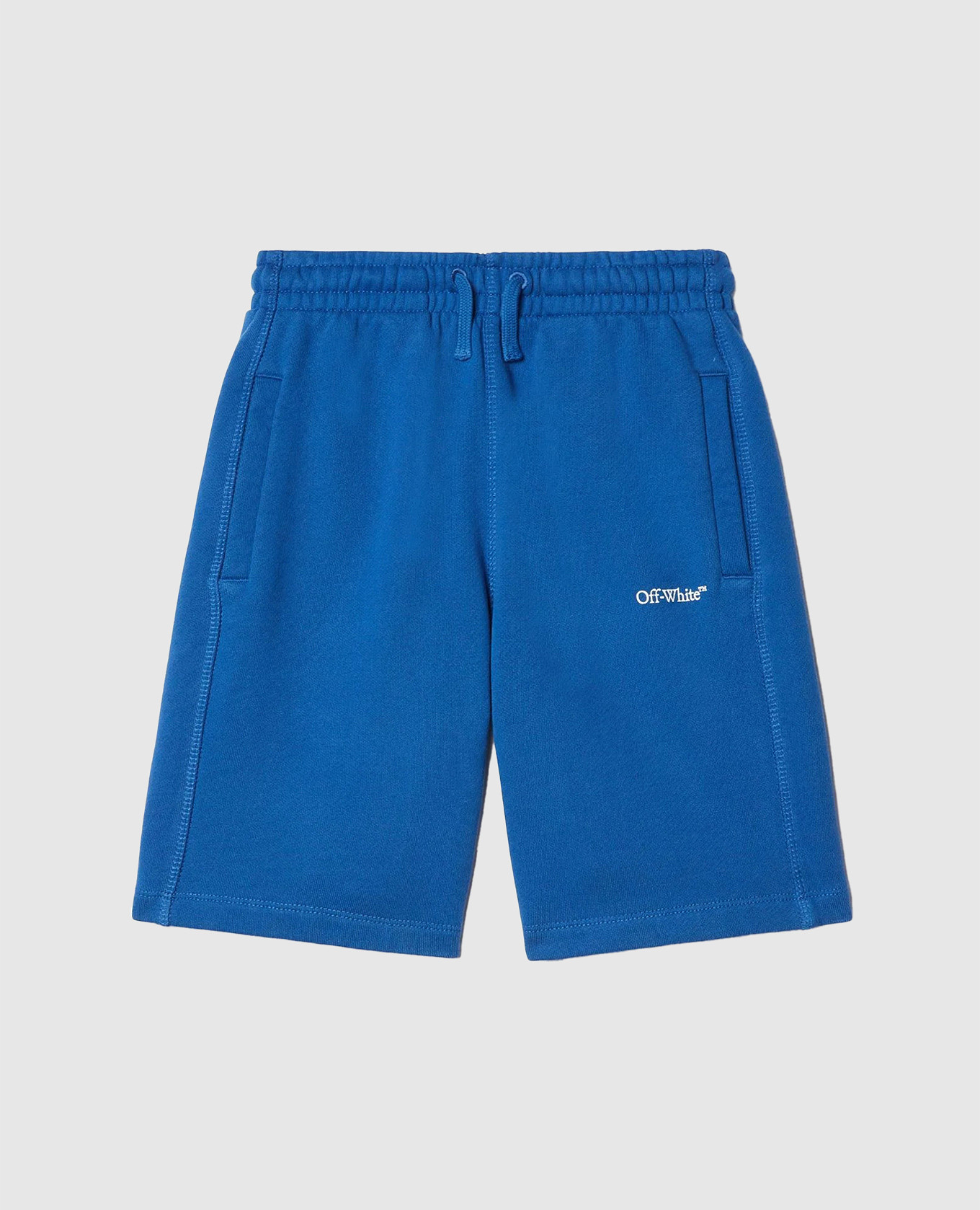 

Children's blue shorts with logo print Off-White