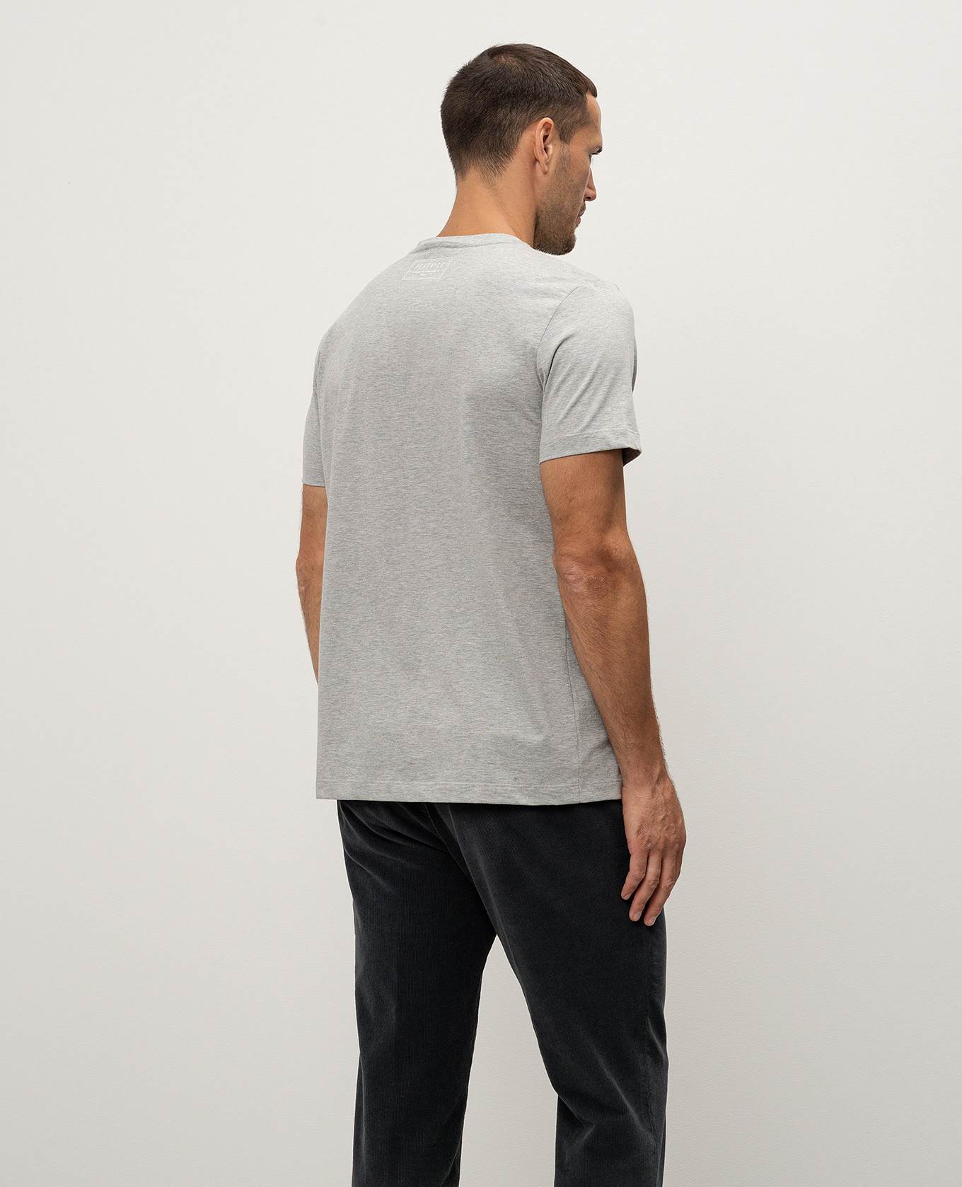 Gray t-shirt with logo print Peserico 4