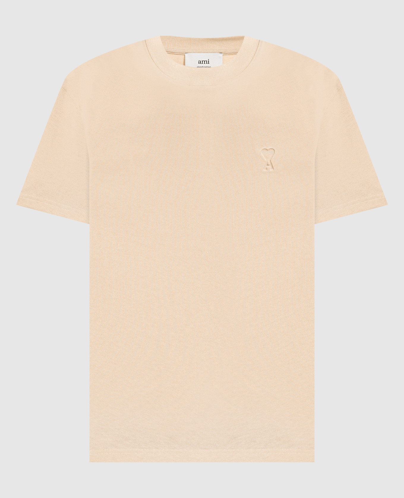 

Beige T-shirt with textured Ami de Coeur emblem Ami Paris
