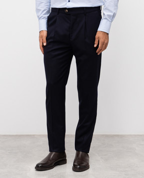 Brunello Cucinelli Blue wool pants ME226E1450
