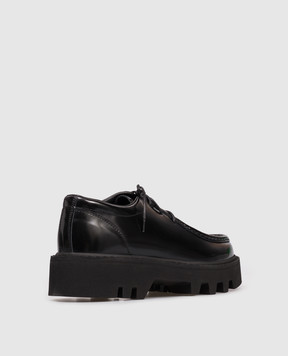 Sofie D`Hoore Falcone black glossy leather derby shoes FALCONELVATO