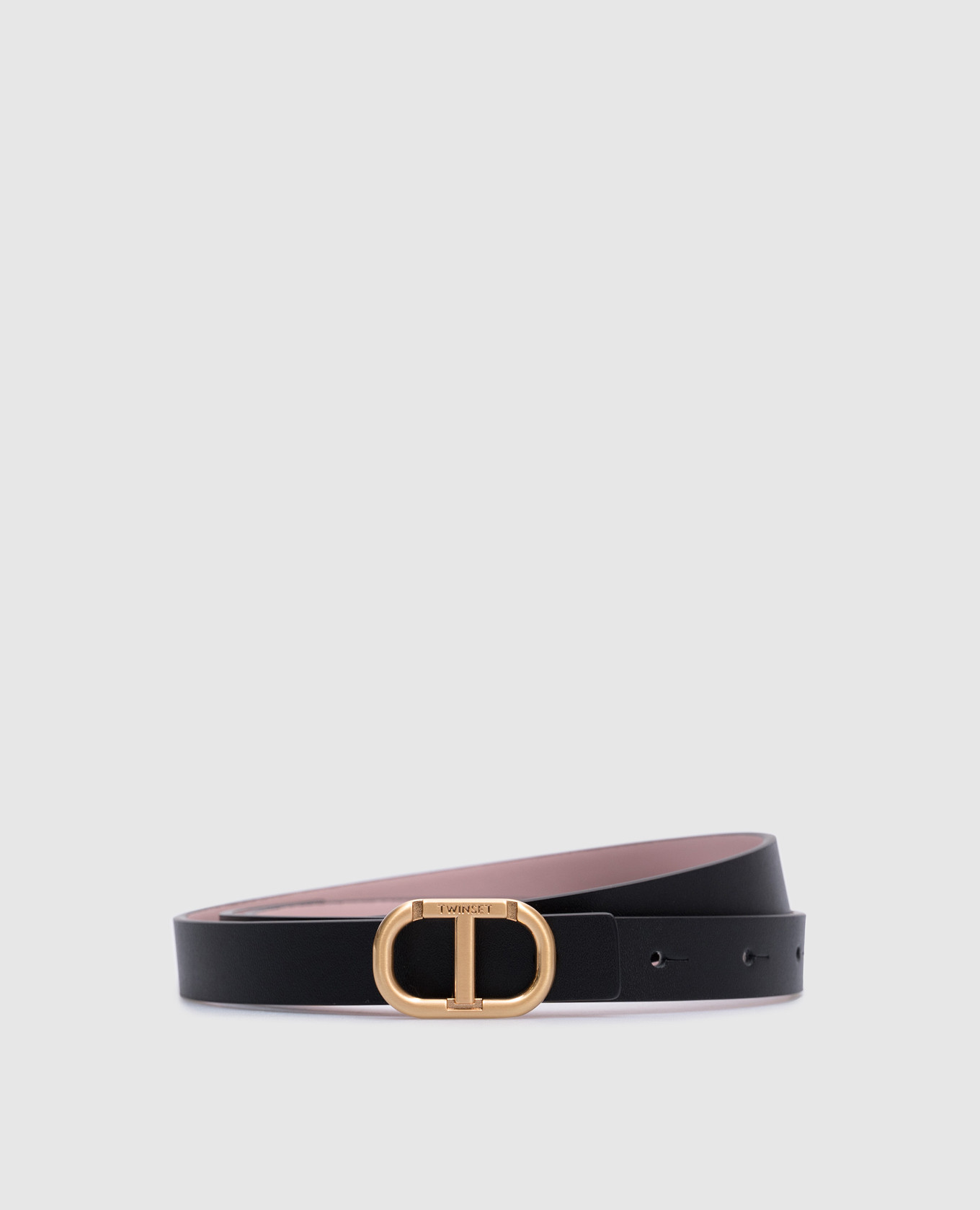 

Reversible combination belt with logo Twinset, White
