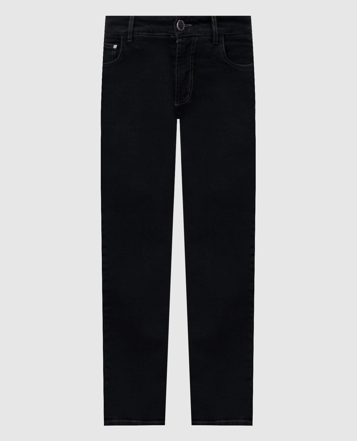 Gray jeans with logo patch Cashmere&Whiskey