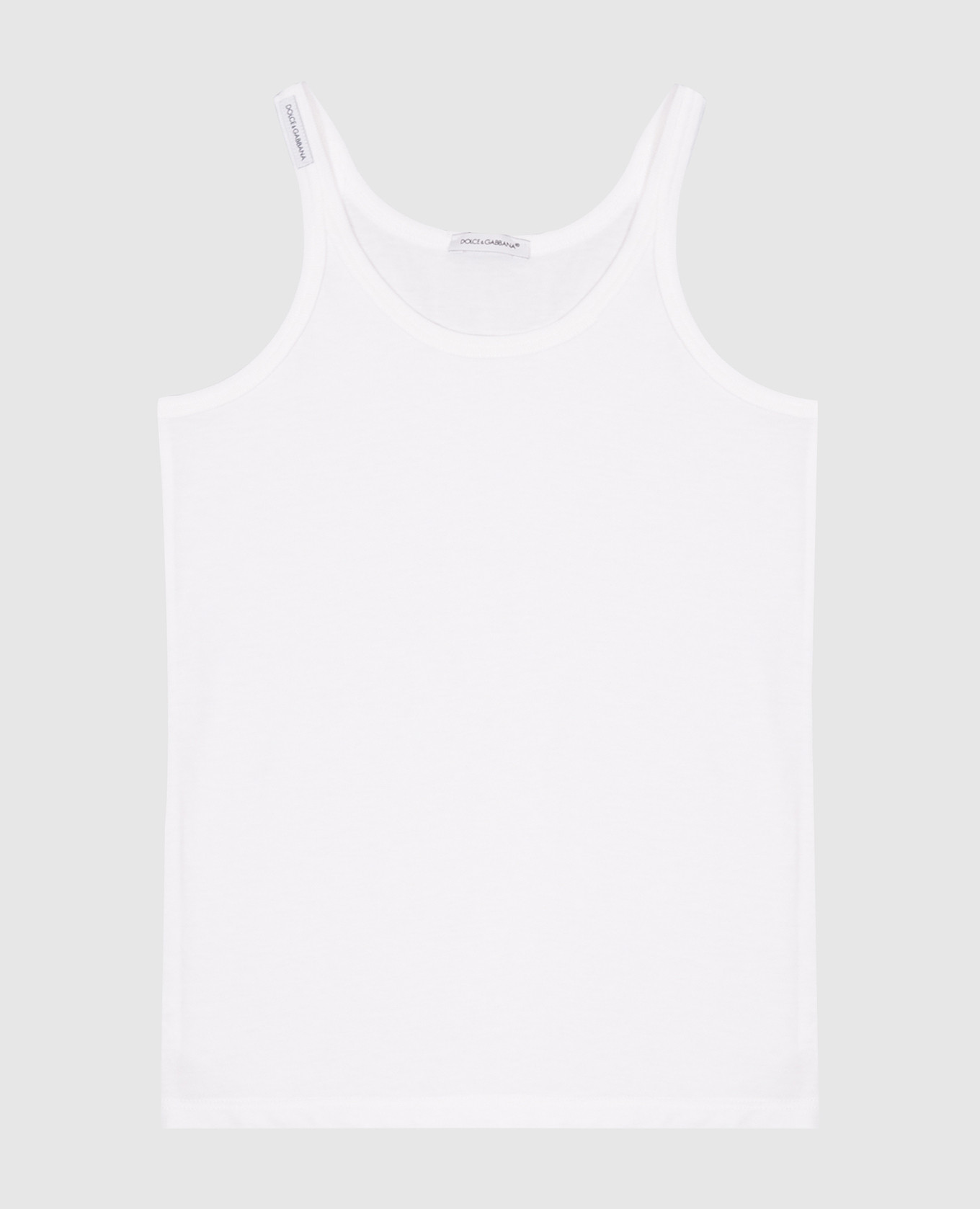 Children's set of white t-shirts with a logo patch dolce&gabbana