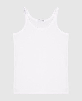 Dolce&Gabbana Children's set of white t-shirts with a logo patch L4J702ON00H