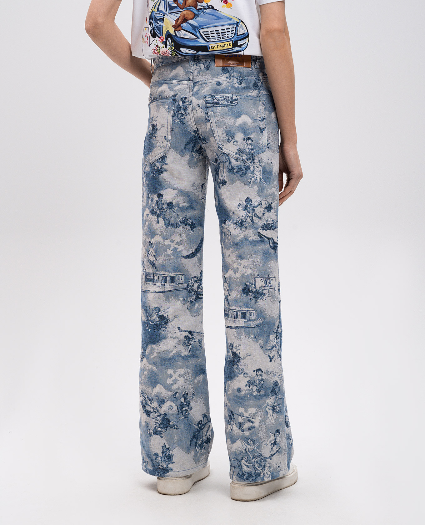 Tapestry fresco blue jeans with logo patch Off-White 4