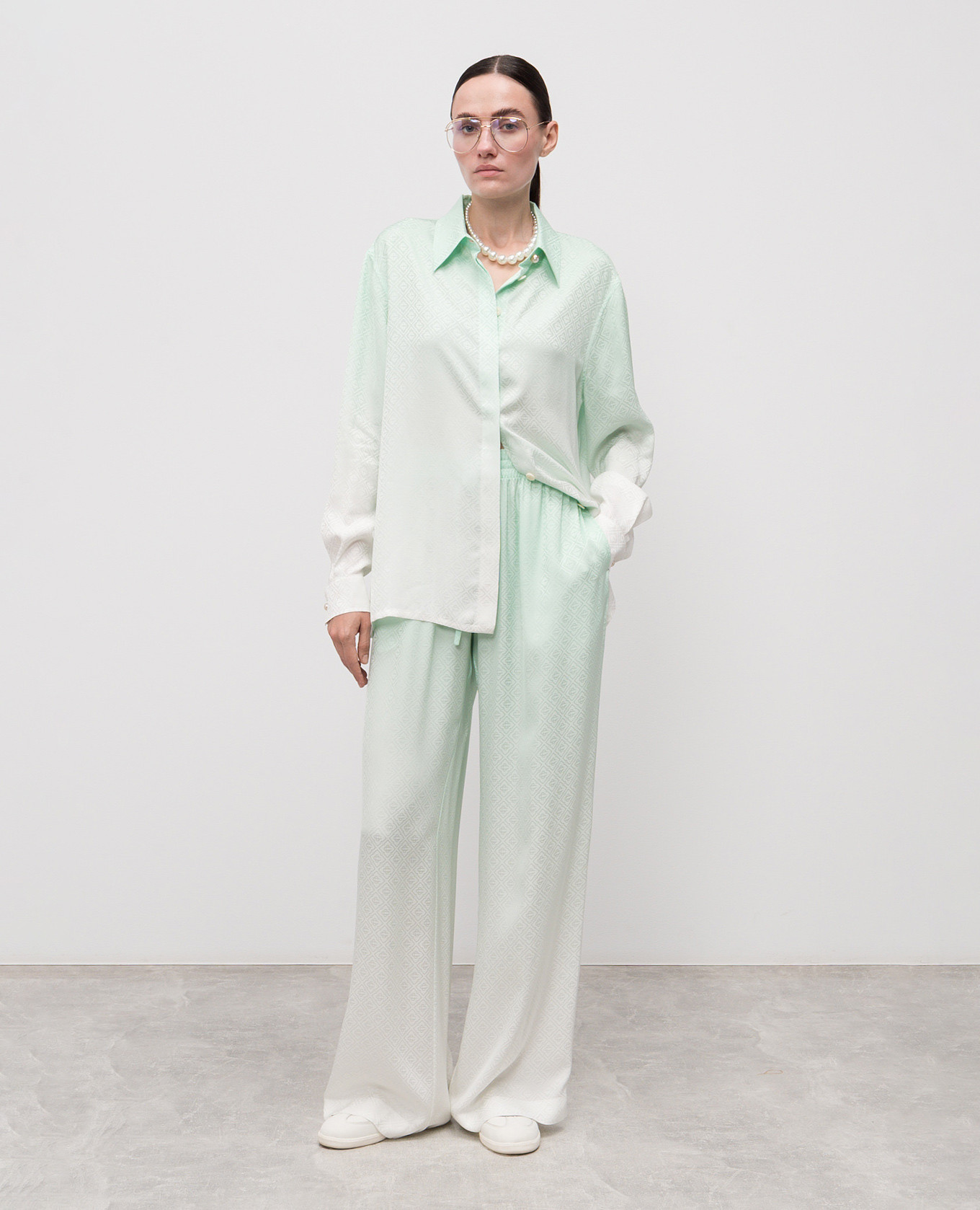 White pants with gradient effect Casablanca 2