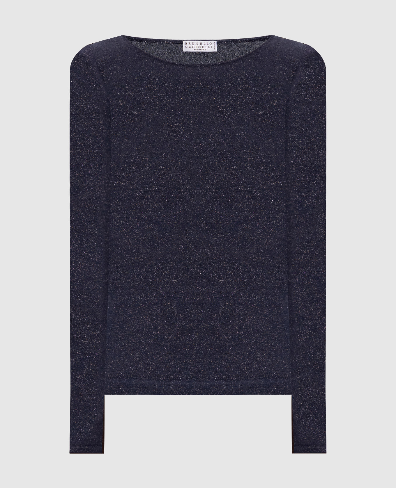 Blue cashmere and silk lurex sweater