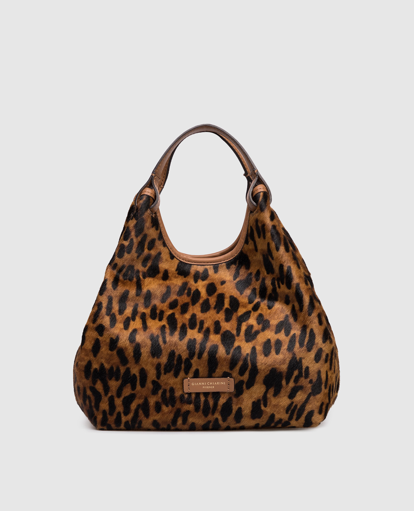 

Dua animal print leather tote bag Gianni Chiarini, Brown