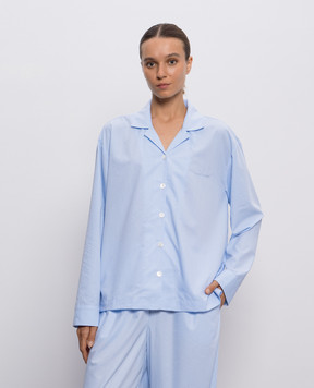Dore & Rose Blue striped pajama shirt LONGSLEEVESTRIPEDPJTOP