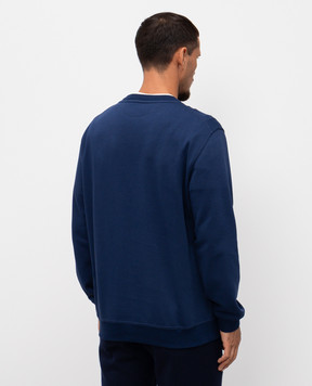 Brunello Cucinelli Blue sweatshirt with print MW8633380G