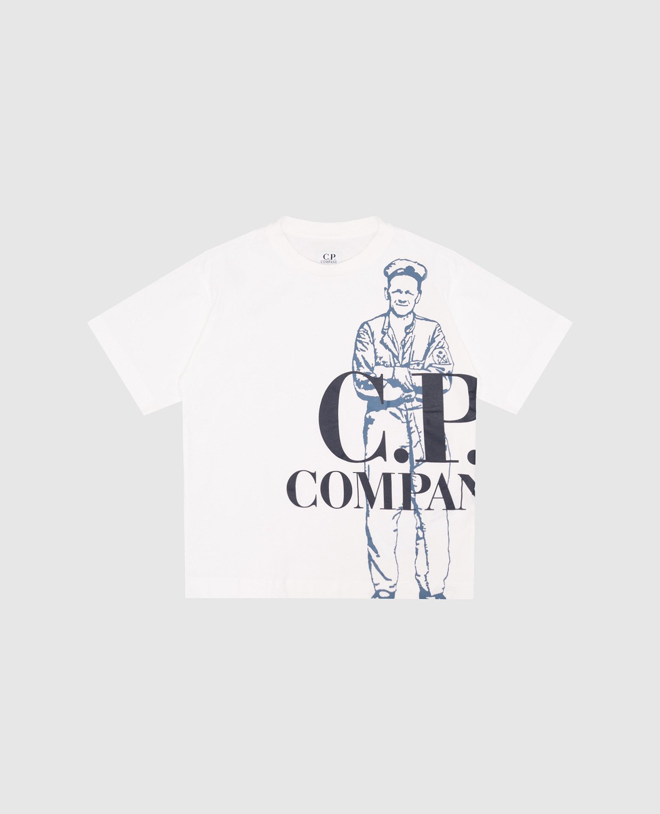 Children's white T-shirt with logo