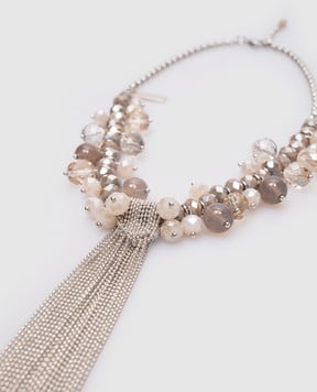 Peserico Silver necklace with beads A35480C0CC617
