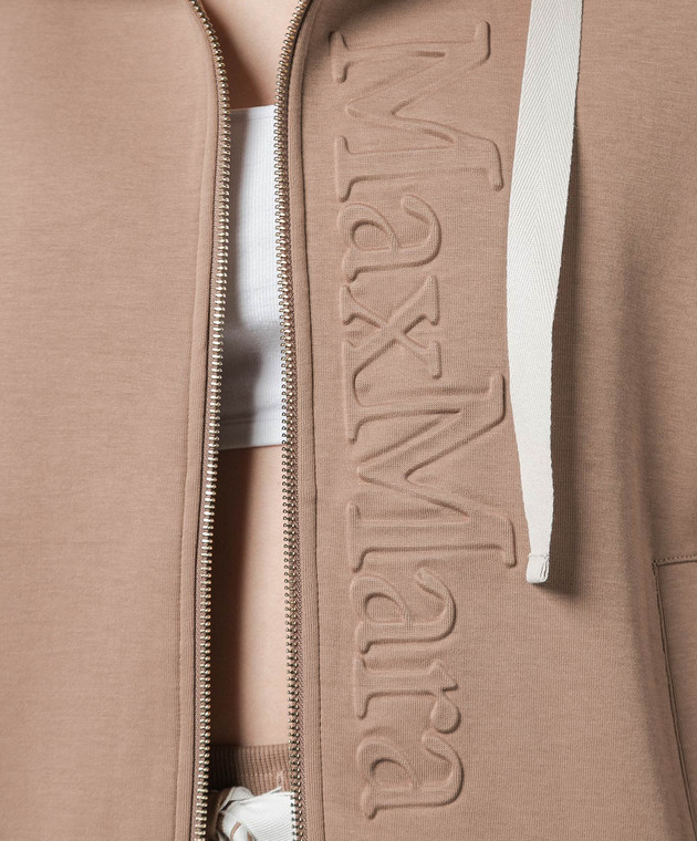 【送料&関税込】Max Mara guglia Jacket Max Mara - Guglia brown sports jacket with textured logo