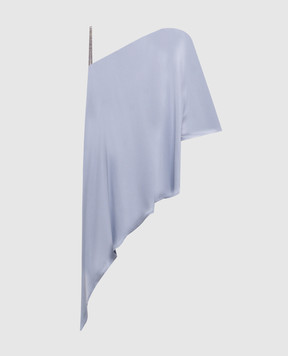 Peserico Blue asymmetric top with monil chain E0645301940
