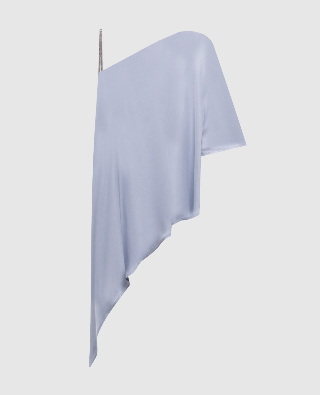 Blue asymmetric top with monil chain Peserico