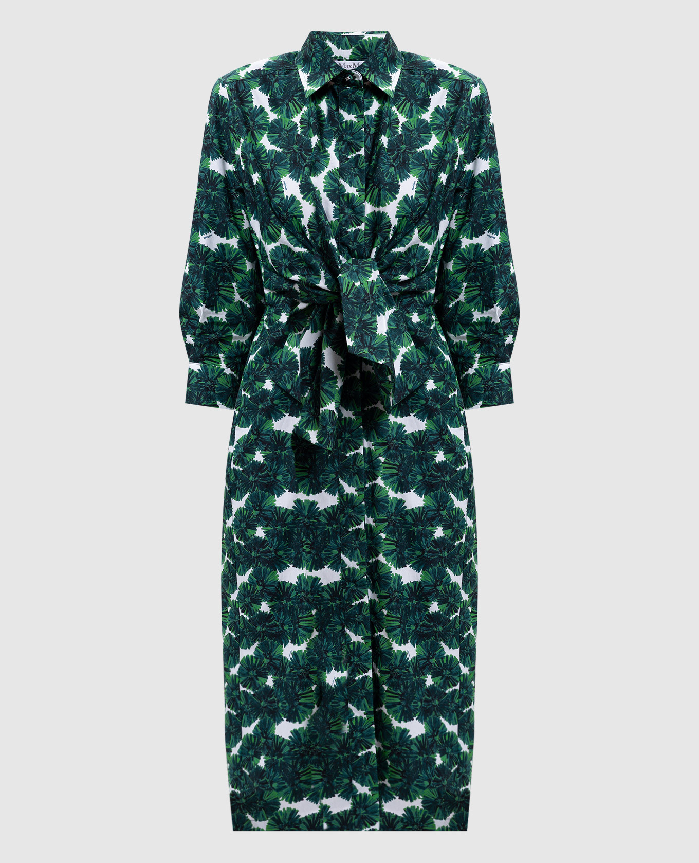 Green MAREMMA shirt dress with floral print Max Mara