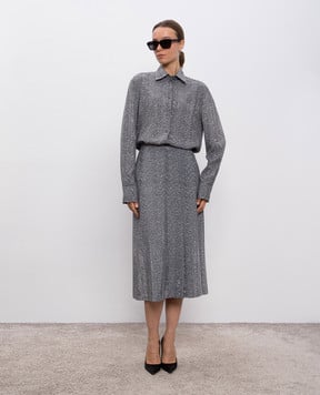 Ermanno Scervino Gray skirt with crystal pattern D472O302CTZFY