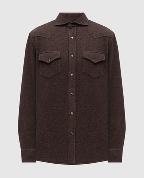 Brunello Cucinelli Brown cashmere shirt MM840KC01