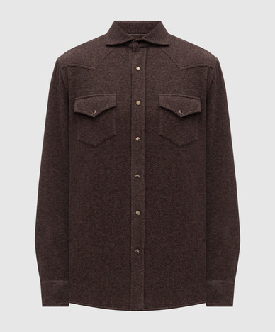 Brown cashmere shirt