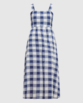 Woolrich Blue check midi dress CFWWDR0155FRUT3776