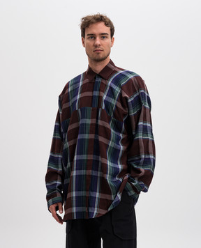Jan Jan Van Essche Burgundy checked shirt SHIRT101