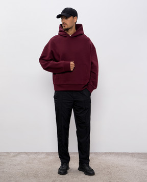 Givenchy Burgundy hoodie with logo embroidery BMJ0NP319T