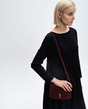 The Row Burgundy leather cross-body bag Sofia 8.75 W1504L39