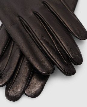 Valentino Black leather gloves 7W2GBA00LDU