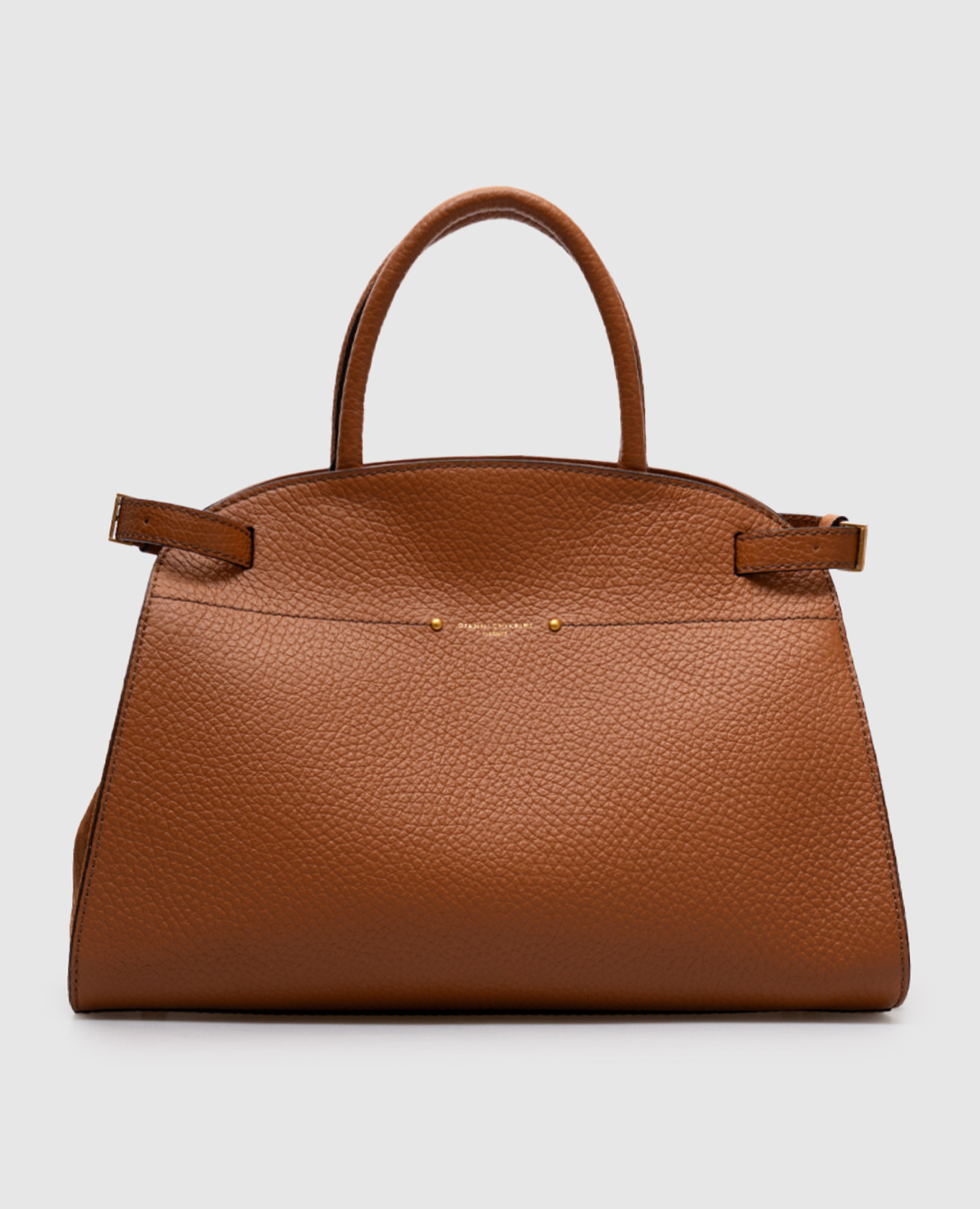 

Farah brown leather tote bag with logo Gianni Chiarini