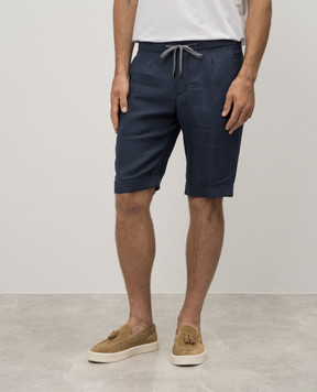Cashmere&Whiskey Brown linen shorts 2555