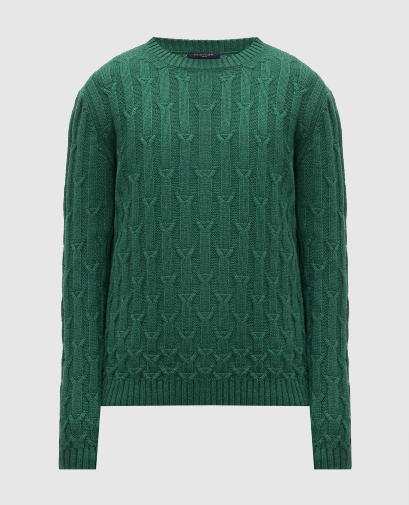 Green alpaca wool sweater Daniele Fiesoli