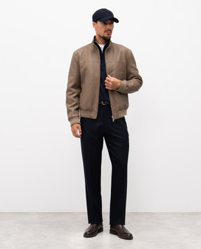 Brett Johnson Blue cashmere and silk sweater FW25K71LPRONAV
